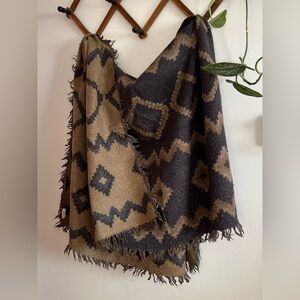 Wool Blanket Scarf - Wilfred Diamond Mosaic